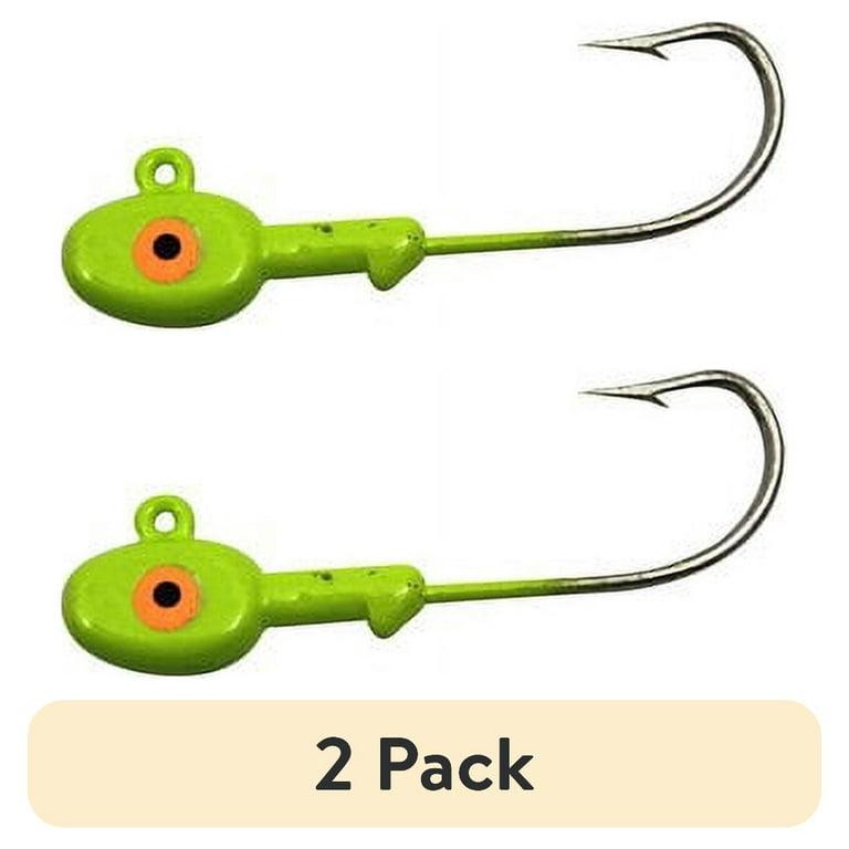 2 pack) Tsunami Lead Jig Head Fishing Lure 3/8 oz. – Chartreuse