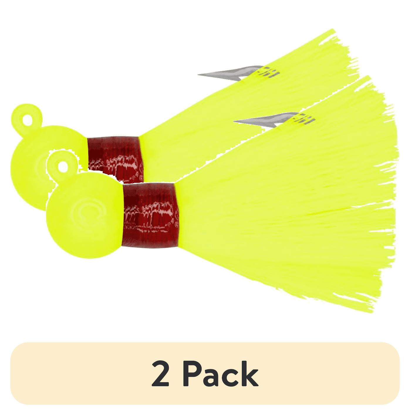 (2 pack) Tsunami Pompano Bucktail Jig Fishing Lure 1/4 oz. – Chartreuse