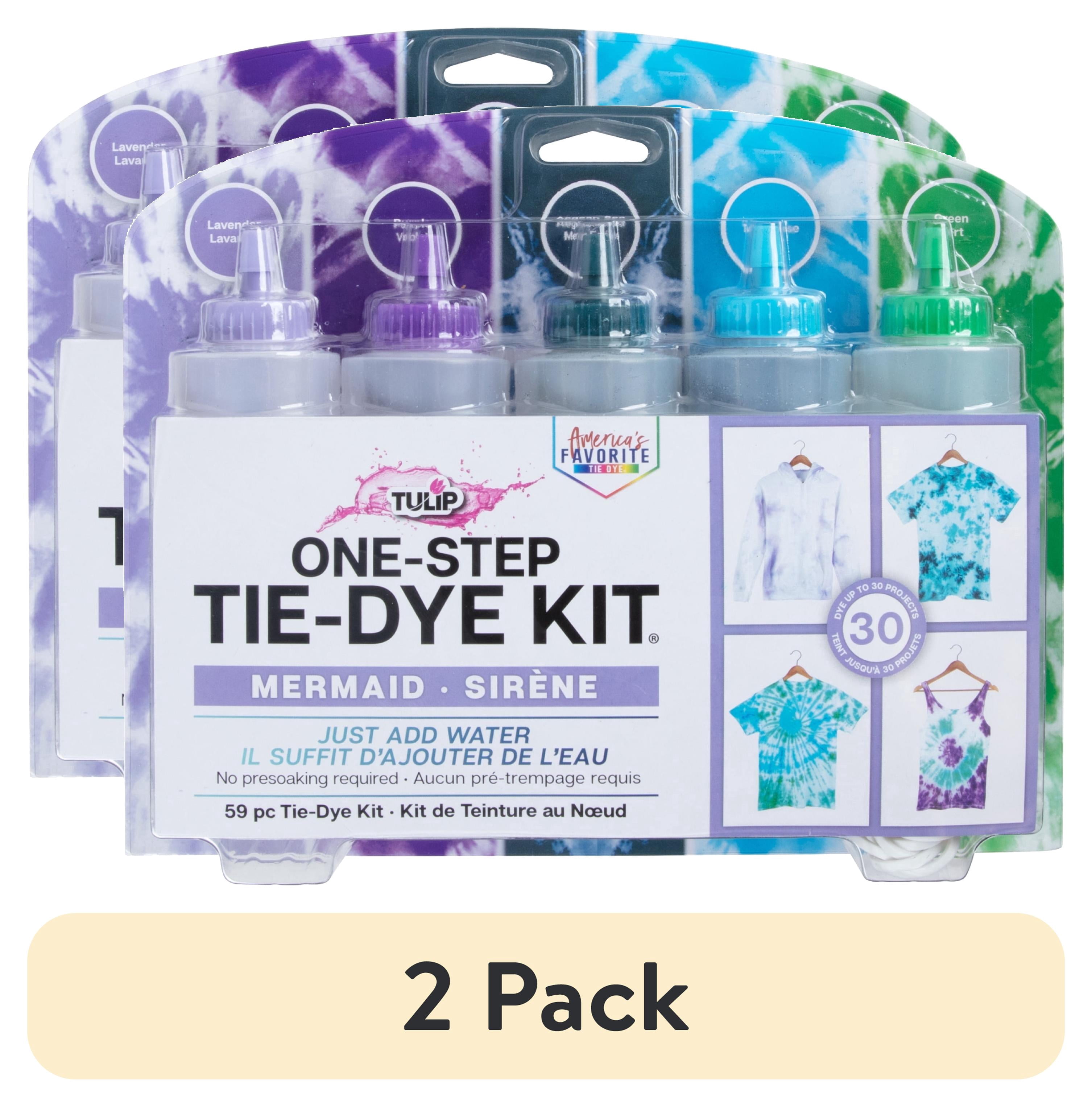 (2 pack) Tulip Mermaid Ocean-Inspired Tie-Dye Kit with Purple, Teal & Green Dyes