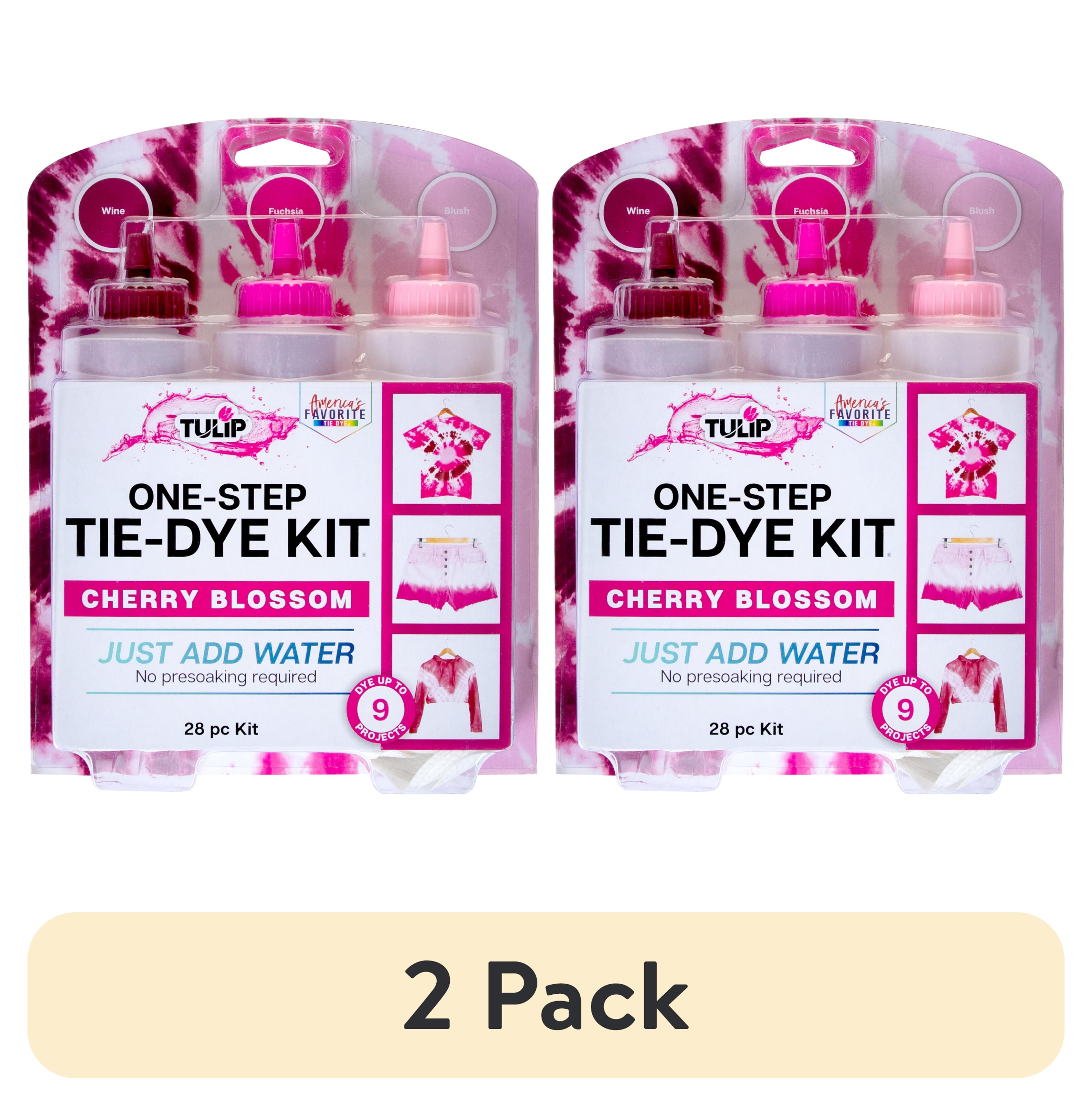 2 pack) Tulip One-Step Tie-Dye Kit Cherry Blossom 3 Color Fabric