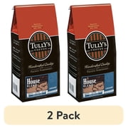 (2 pack) Tully's Coffee House Blend Medium Roast Ground Coffee, 12 oz