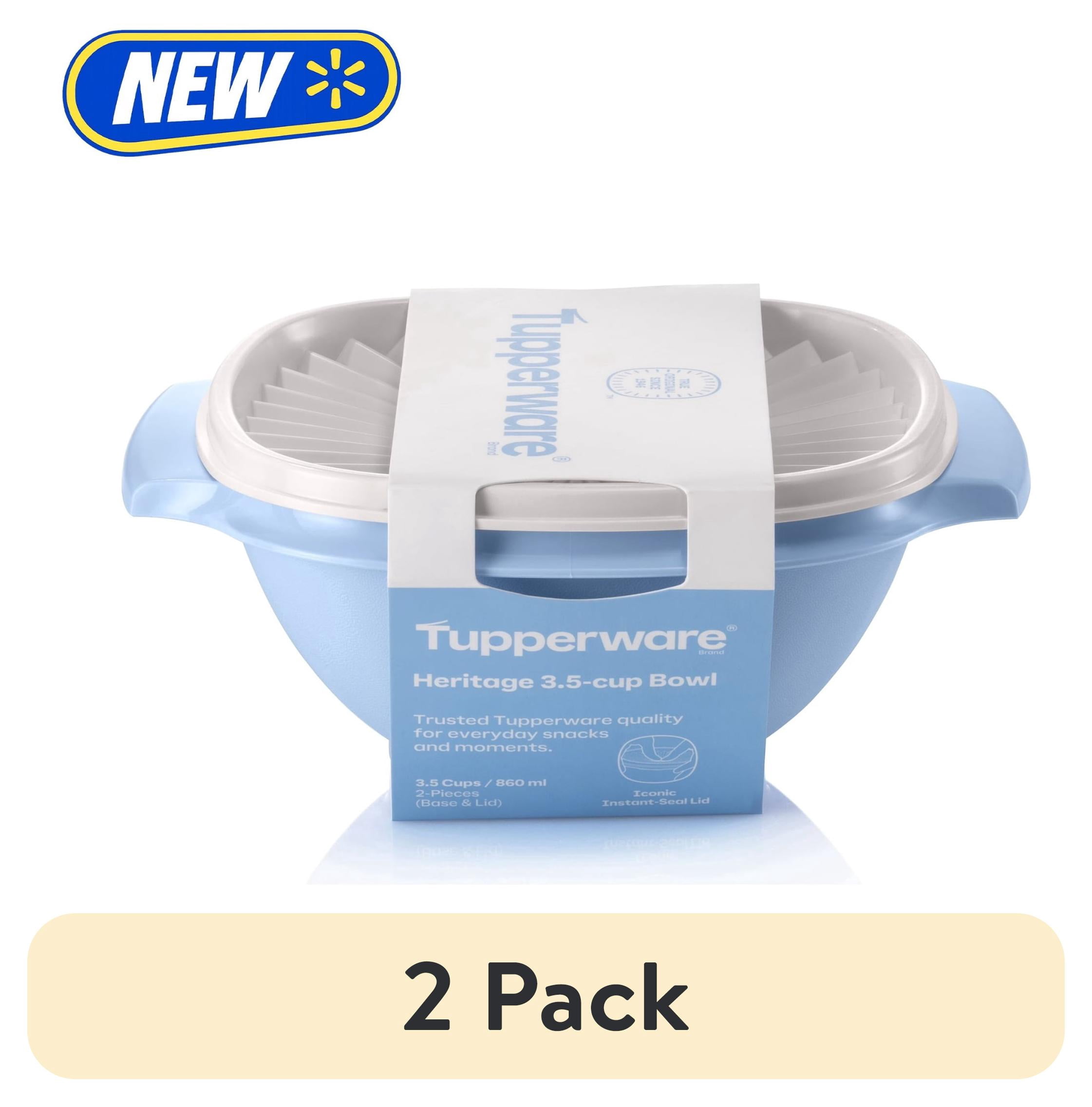 Tupperware Heritage 3.5-Cup Food Storage Bowl with Lid, Blue