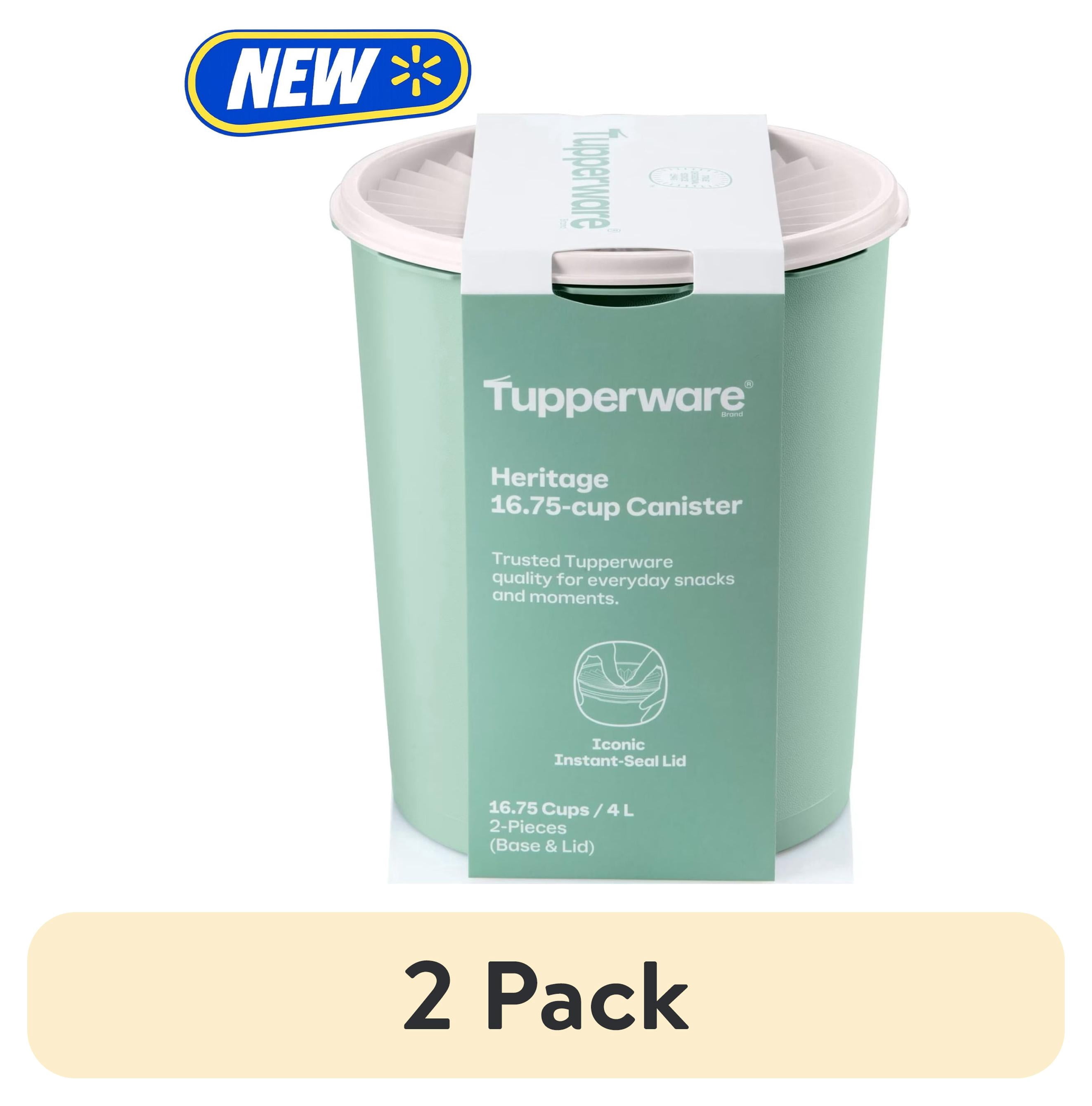 Tupperware　容器セット　タッパーウェアToppers Canister Tupperware Heritage 16.75-Cup Food Storage Canister with Lid
