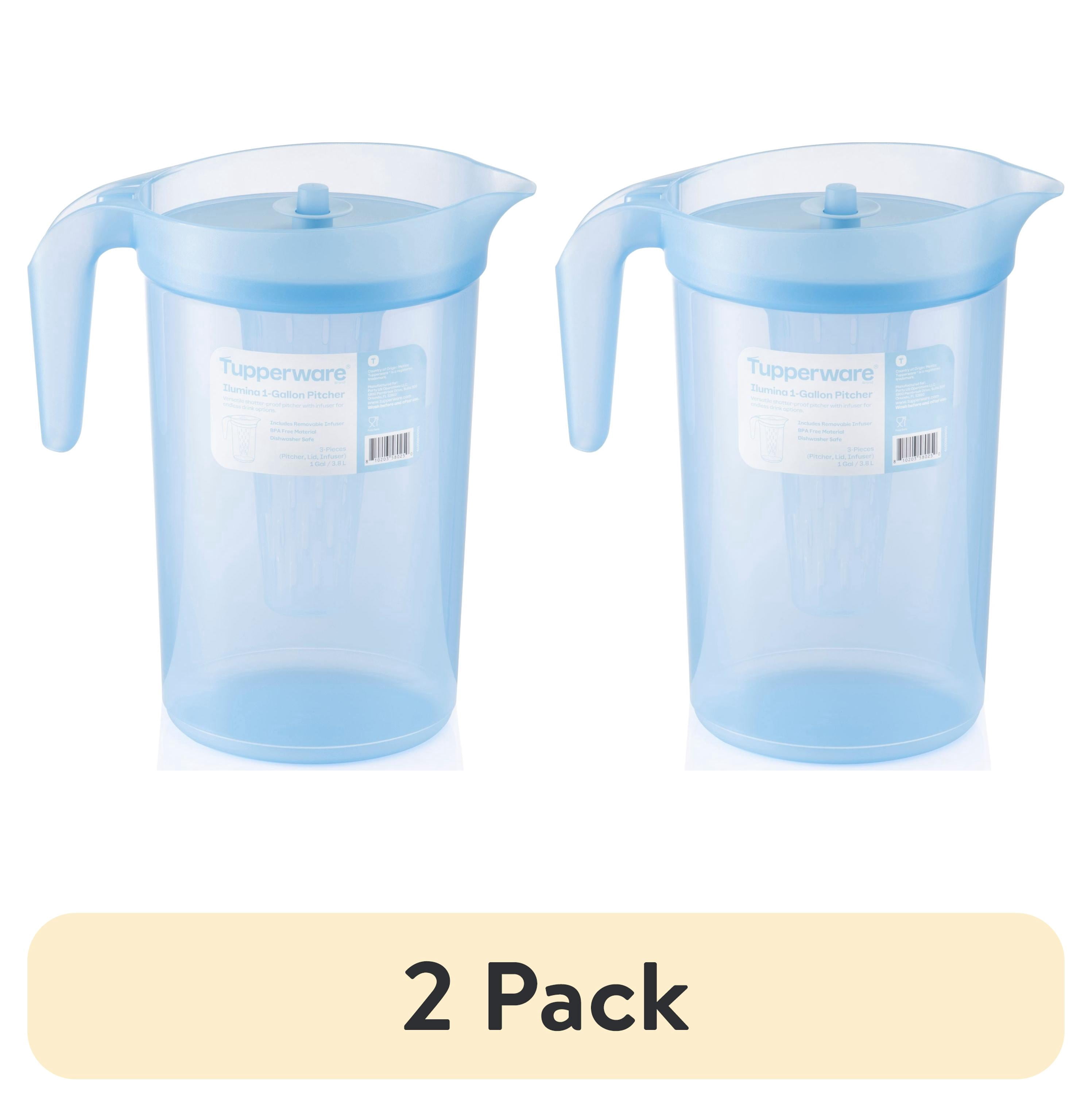 Tupperware Ilumina 1-Gallon Pitcher with Lid and Infuser, Blue - Walmart.com Tupperware Ilumina 1-Gallon Pitcher with Lid and Infuser, Blue - Walmart.com