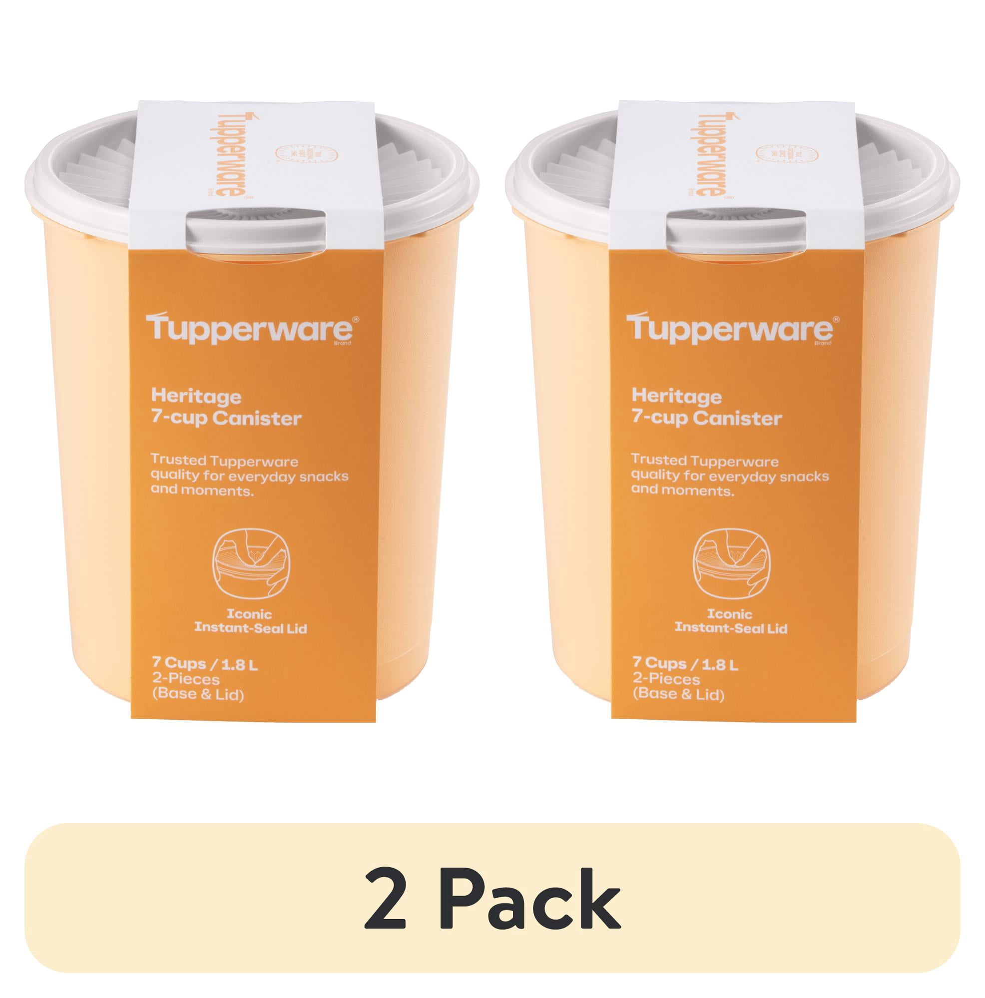 Tupperware Heritage 7-Cup Food Storage Canister, Orange, Plastic