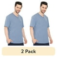 thumbnail image 1 of (2 pack) Turtle Bay New York Men’s Short Sleeve Relaxed Fit V-Neck T-Shirt in Cotton Blend with Pocket, 1 of 6
