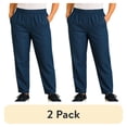 thumbnail image 1 of (2 pack) Turtle Bay New York Women’s Pull-On Pants, Elastic Waist, Soft Cotton Blend Lightweight Twill, Plus Sizes Available, 1 of 10