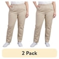 Turtle Pack (2 pack) Turtle Bay New York Women’s Pull-On Pants, Elastic Waist, Soft ...