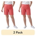 thumbnail image 1 of (2 pack) Turtle Bay New York Womens Lightweight Pull On Twill Shorts Elastic Waist, Plus Sizes, 1 of 11