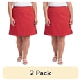 thumbnail image 1 of (2 pack) Turtle Bay New York Women's Pull on Skort in Twill with Elastic Waist and Front Pockets, 1 of 8