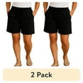 thumbnail image 1 of (2 pack) Turtle Bay New York Womens Interlock Knit cotton Shorts with elastic waistband and adjustable drawstring, 1 of 8