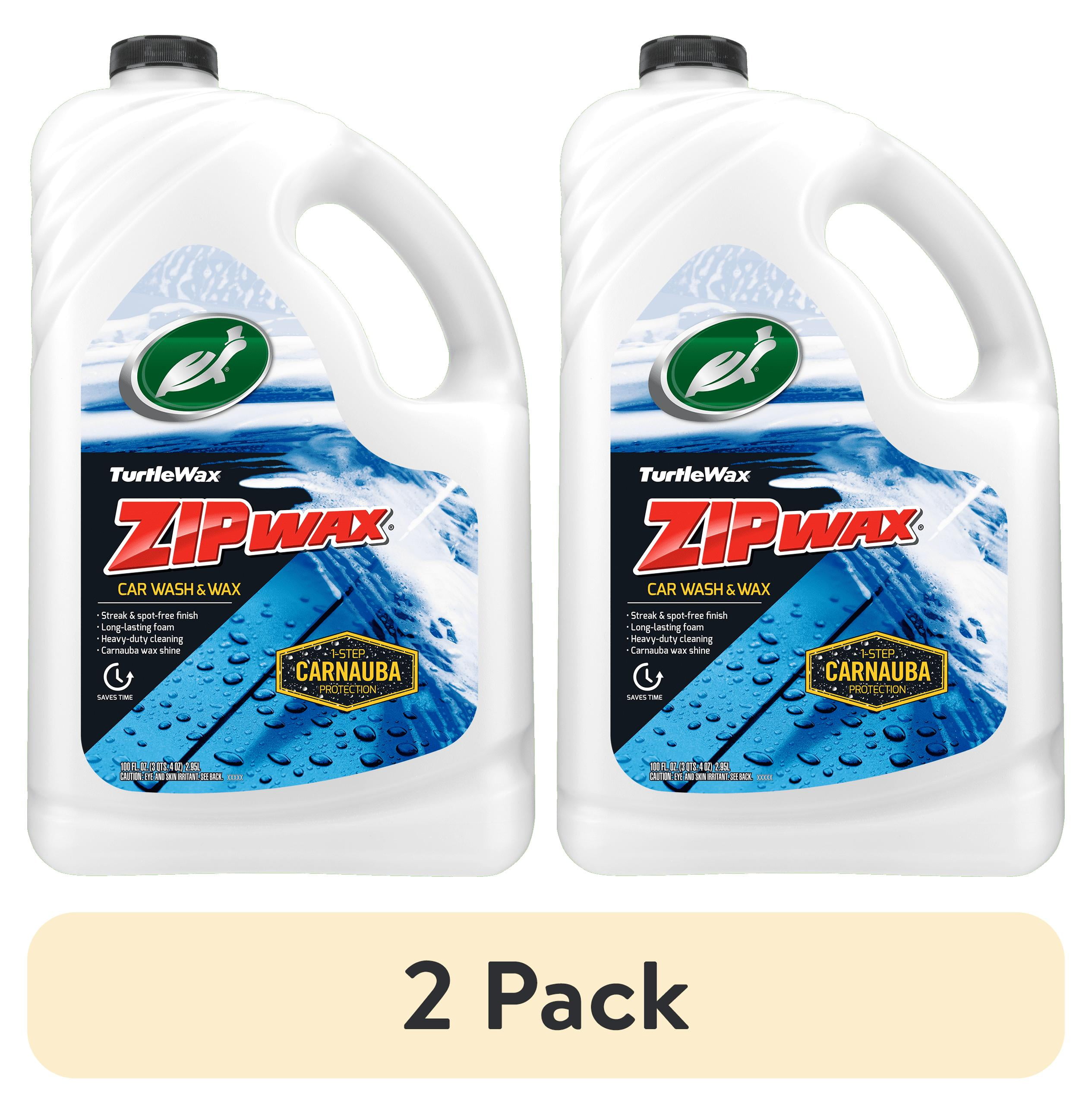 2 pack) Turtle Wax 53870 Zip Wax Quick and Easy Car Wash and Wax