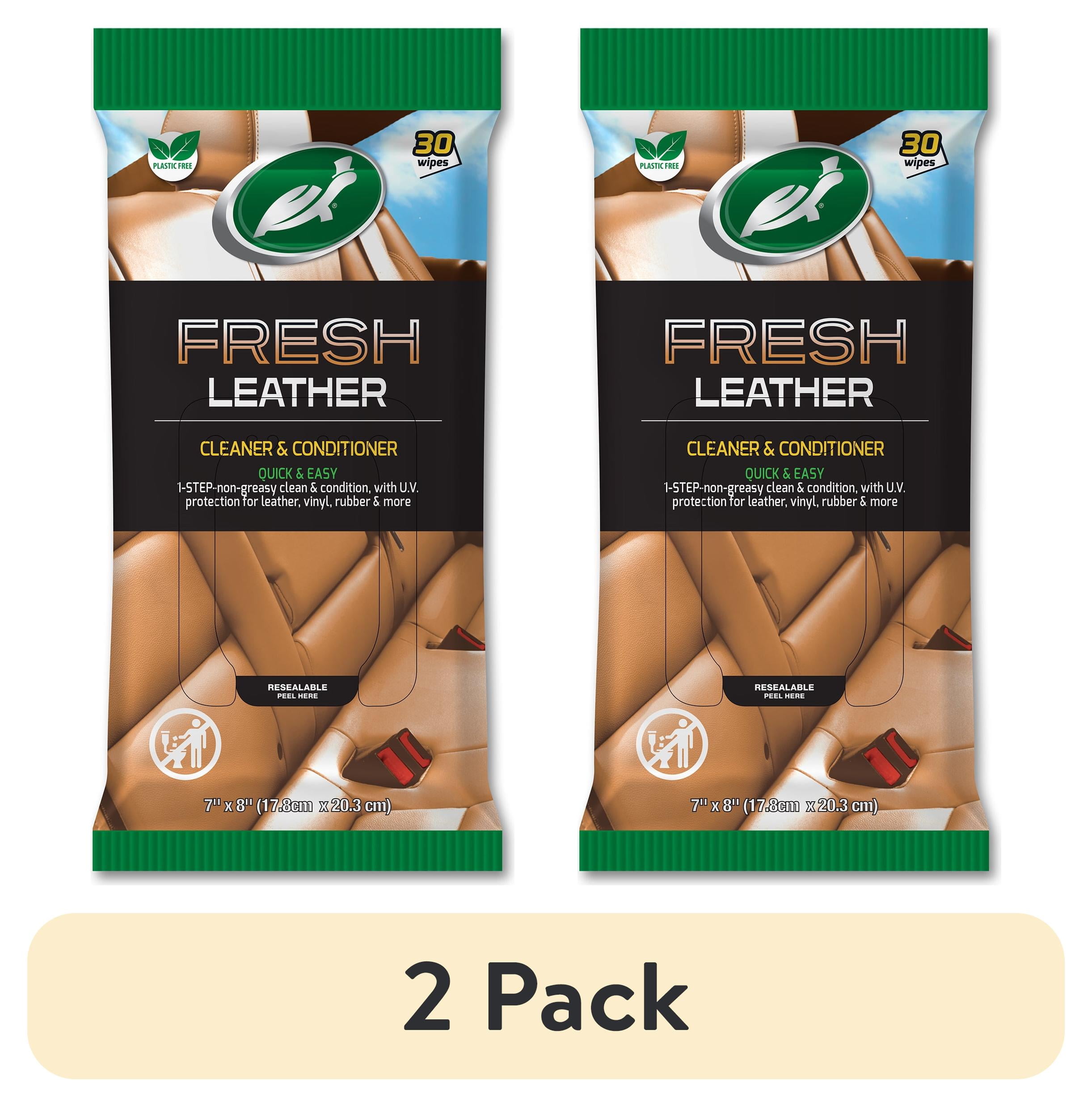 (2 pack) Turtle Wax Fresh Leather Wipes 30 Count