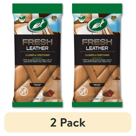 (2 pack) Turtle Wax Fresh Leather Wipes 30 Count