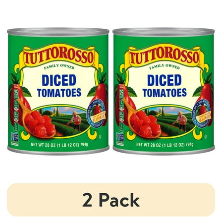 (2 pack) Tuttorosso Diced Tomatoes, 28 oz Can