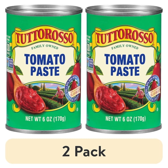 (2 pack) Tuttorosso Tomato Paste, 6 oz Can