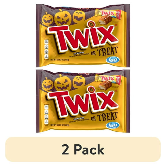 (2 pack) Twix Fun Size Halloween Chocolate Candy Bars - 10.83 oz Bag