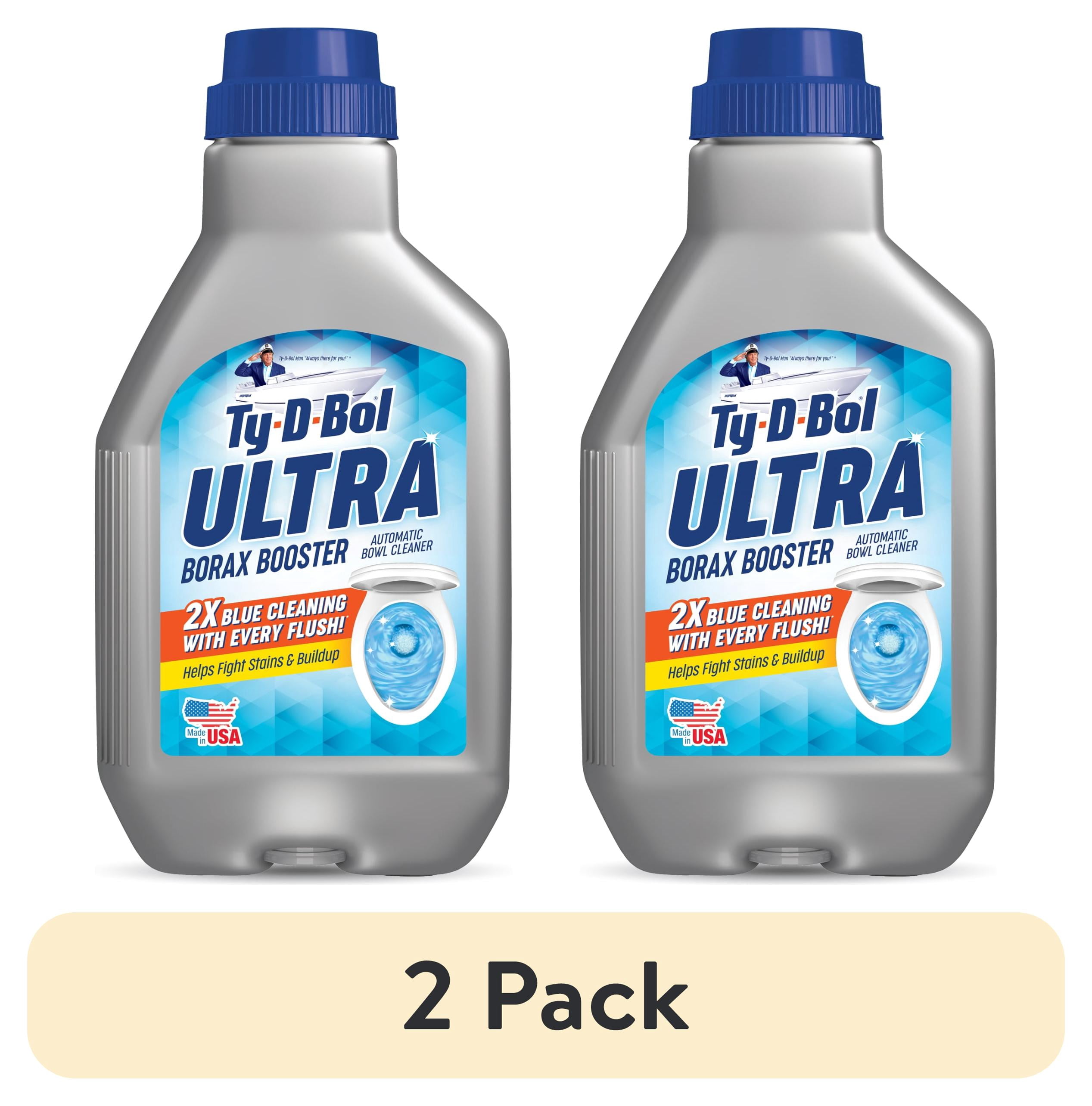 (2 pack) Ty-D-Bol Ultra Borax Booster, In Tank Automatic Toilet Bowl Cleaner Liquid, 12 fl oz