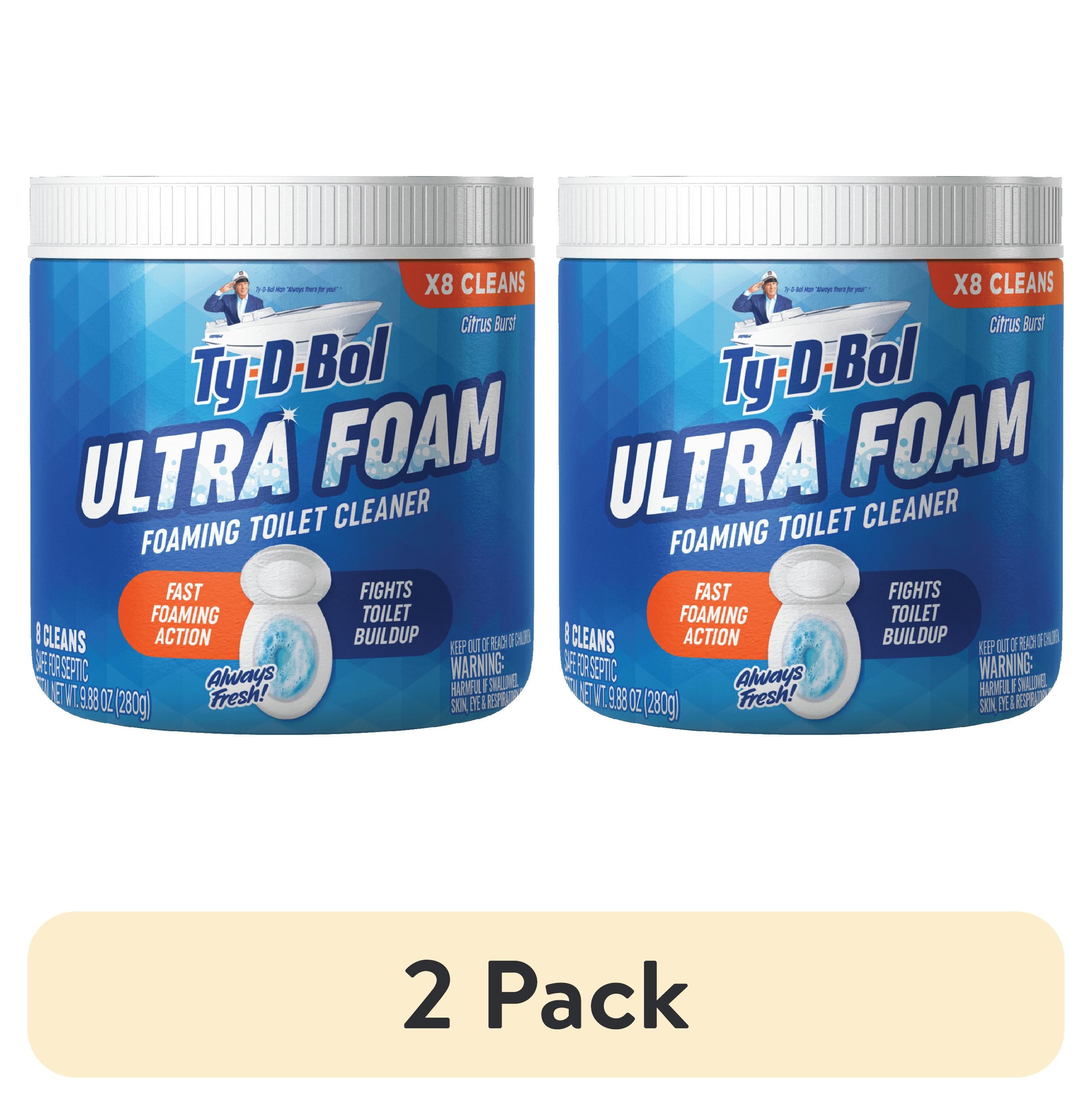 (2 pack) Ty-D-Bol Ultra Foam Toilet Bowl Cleaner, Citrus Scent, 8 Cleans