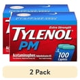 thumbnail image 1 of (2 pack) Tylenol PM Extra Strength Nighttime Pain Reliever & Sleep Aid Caplets, 500 mg Acetaminophen & 25 mg Diphenhydramine HCl, Relief for Nighttime Aches & Pains, Non-Habit Forming, 100 ct, 1 of 3