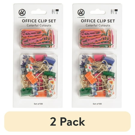 (2 pack) U Brands Office Accessory Kit, 80 Pieces, Multi-Color, Stationery Set price history and forecast - U BRANDS 7061U06-24