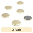 thumbnail image 1 of (2 pack) U Brands Round Metal Magnets, Set of 6, Gold Metal, 1 of 9