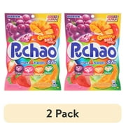 (2 pack) UHA Mikakuto Puchao Soft Candy with Gummy Bits, Assorted Fruit Flavors, 3.53 oz Bag