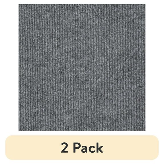 (2 pack) UMIGGEE 12" x 12" 25-pcs Peel and Stick Carpet Tiles Light Gray Self-Adhesive Square Soft Carpet Floor Tiles Easy Install DIY Floor Tiles for Home Decor Bedroom Dinning Room (25sq. ft. /Pack)