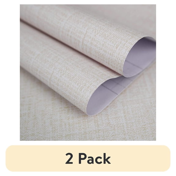 (2 pack) UMIGGEE Creame Grasscloth Peel and Stick Wallpaper 15.7-in x 118-in Faux Beige Linen Fabric Texture Wallaper Self-Adhesive Beige Wall Paper Contact Paper for Furniture Surfaces Cabinet Home Decor