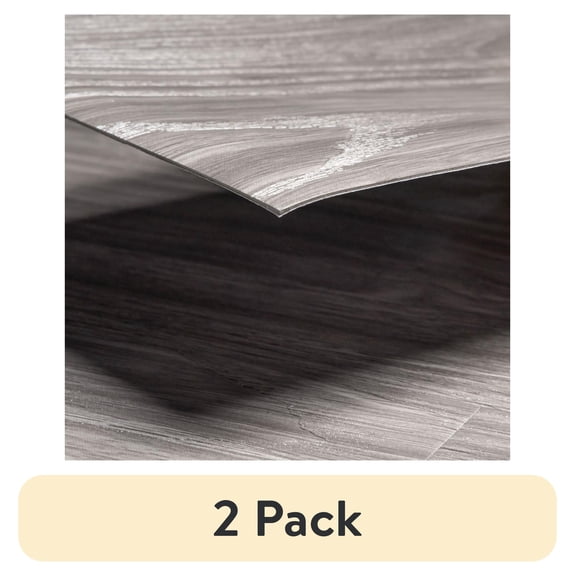 (2 pack) UMIGGEE Gray Peel Stick Flooring 35-in x 5.7-in x 1.0mm 20-Pcs Vinyl Flooring Wood Grain Floor Tiles Easy to Install for Bathroom Kitchen Living Room