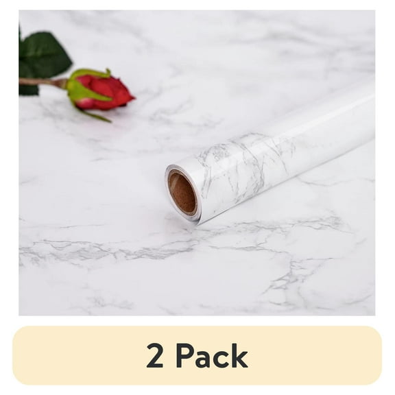 (2 pack) UMIGGEE Marble Contact Paper 17.7" x 78.7" Gray/White Marble Peel and Stick Wallpaper for Kitchen Self Adhesive and Removable Film Cabinet Furniture