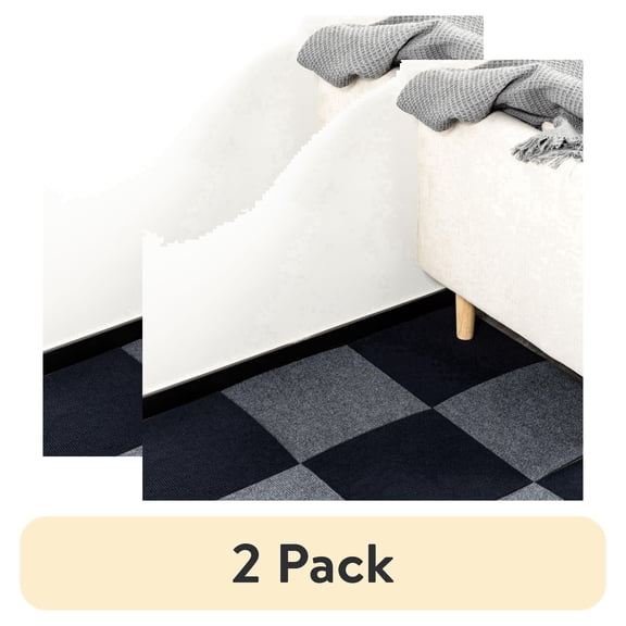 (2 pack) UMIGGEE Peel and Stick Carpet Tiles 11.8" x 11.8" Navy Blue Self-Adhesive Square Soft Carpet Floor Tiles Carpet Easy Install DIY Floor Tiles for Kids Room Bedroom Dining Room 10-pcs (9.7 sq. ft./Box)