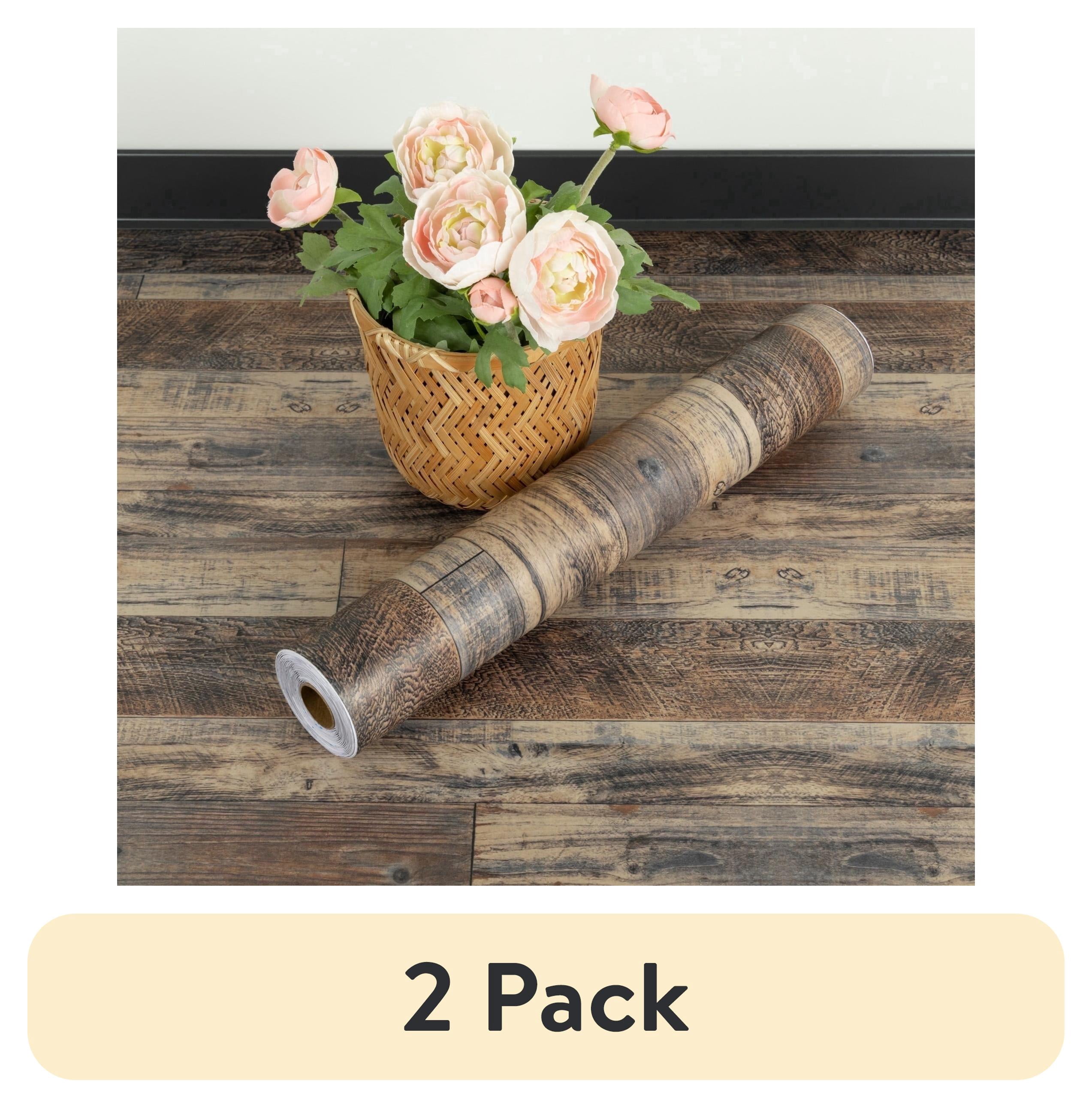 (2 pack) UMIGGEE Wood Grain Peel and Stick Vinyl Flooring Roll, 15.7-in x 118-in/12.8 Sq.Ft Self-Adhesive Vinyl Wood Grain Floor,Versatile Design for Any Space Easy DIY Install Home Decor