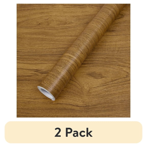 (2 pack) UMIGGEE Wood Grain Wallpaper 15.7" x 118" Peel and Stick Wallpaper Vinyl Film Self Adhesive Removable Brown Decor Wall Paper for Cabinet Drawer Shelf Liner Easy to Clean