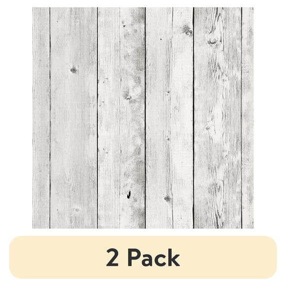 (2 pack) UMIGGEE Wood Peel and Stick Wallpaper White Vintage Self-Adhesive Removable Wood Contact Paper 17.7-in x 118-in for Home Decoration Wall Covering Old Furniture Renovation