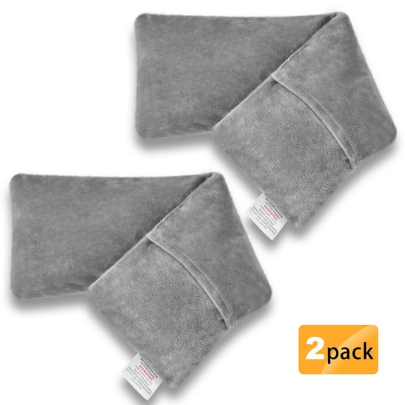 (2 pack) UNCN 1-Pack 17''×5'' Microwave Heat Pad with Washable Cover for Muscle Pain Relief & Relaxation, Gray