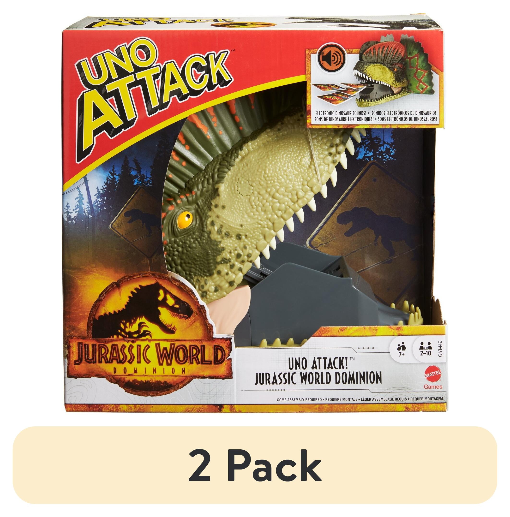 (2 pack) UNO Attack Jurassic World Domination Card Game For Kids with ...
