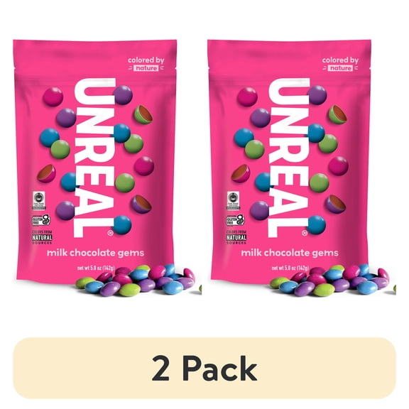 (2 pack) UNREAL Milk Chocolate Gems, 5 oz