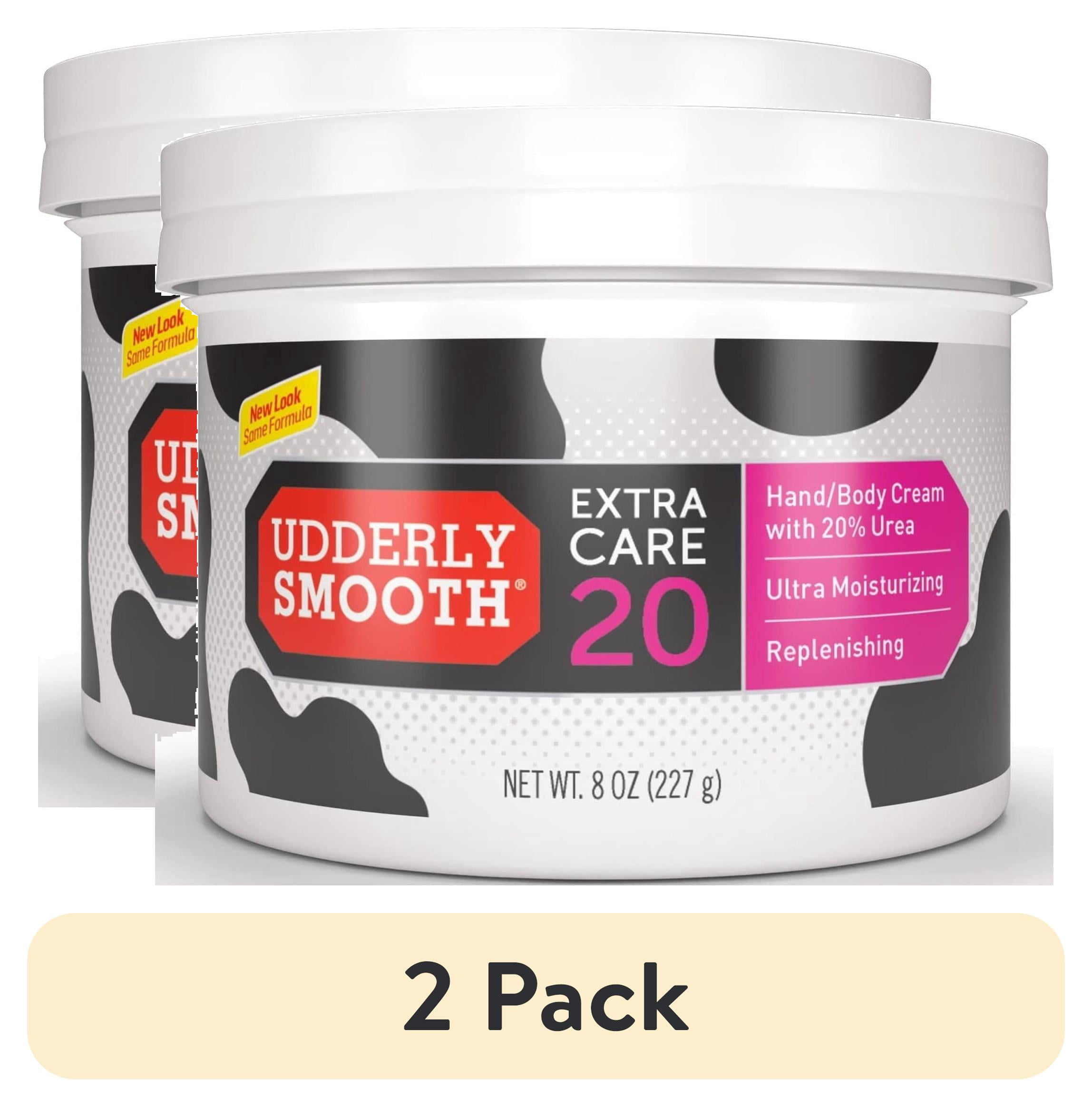 (2 pack) Udderly Smooth Extra Care Hand/Body Deep Moisturizing Cream with 20% Urea, Unscented, 8 Ounce