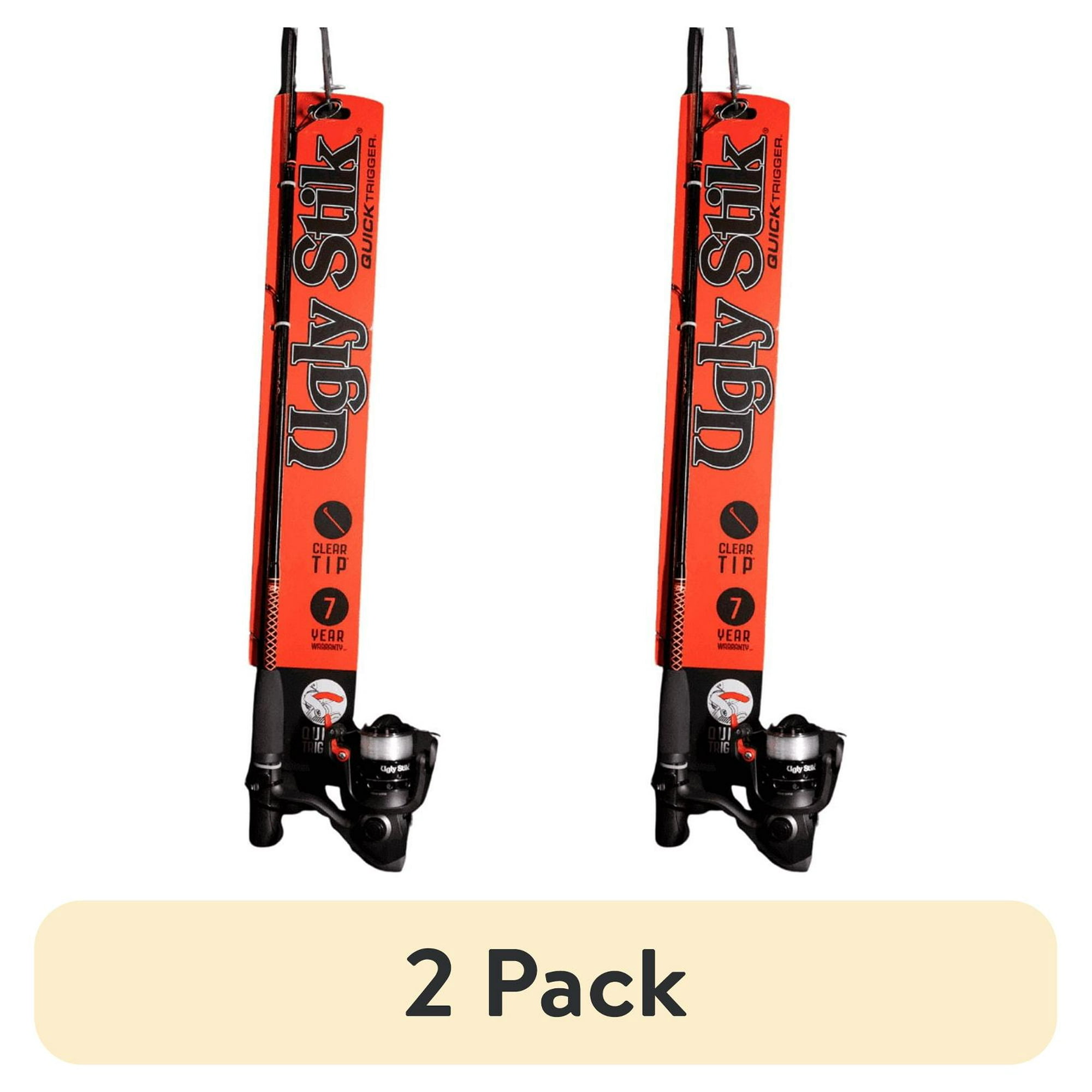 (2 pack) Ugly Stik Quick Trigger Combo, 5' Light Fishing Rod, 30 Size Reel