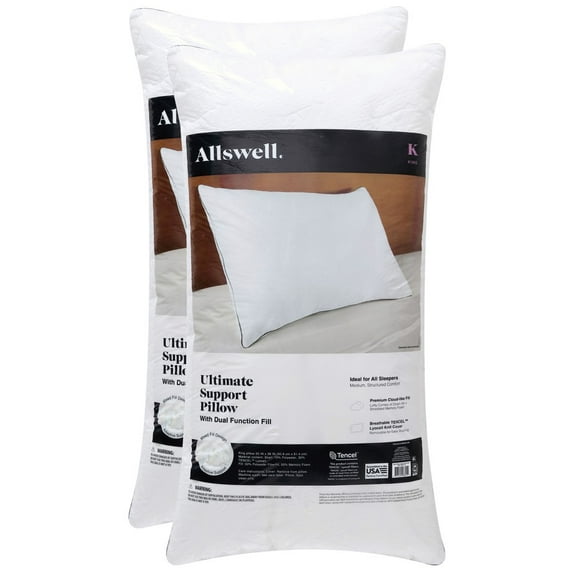 (2 pack) Ultimate Support Pillows, King