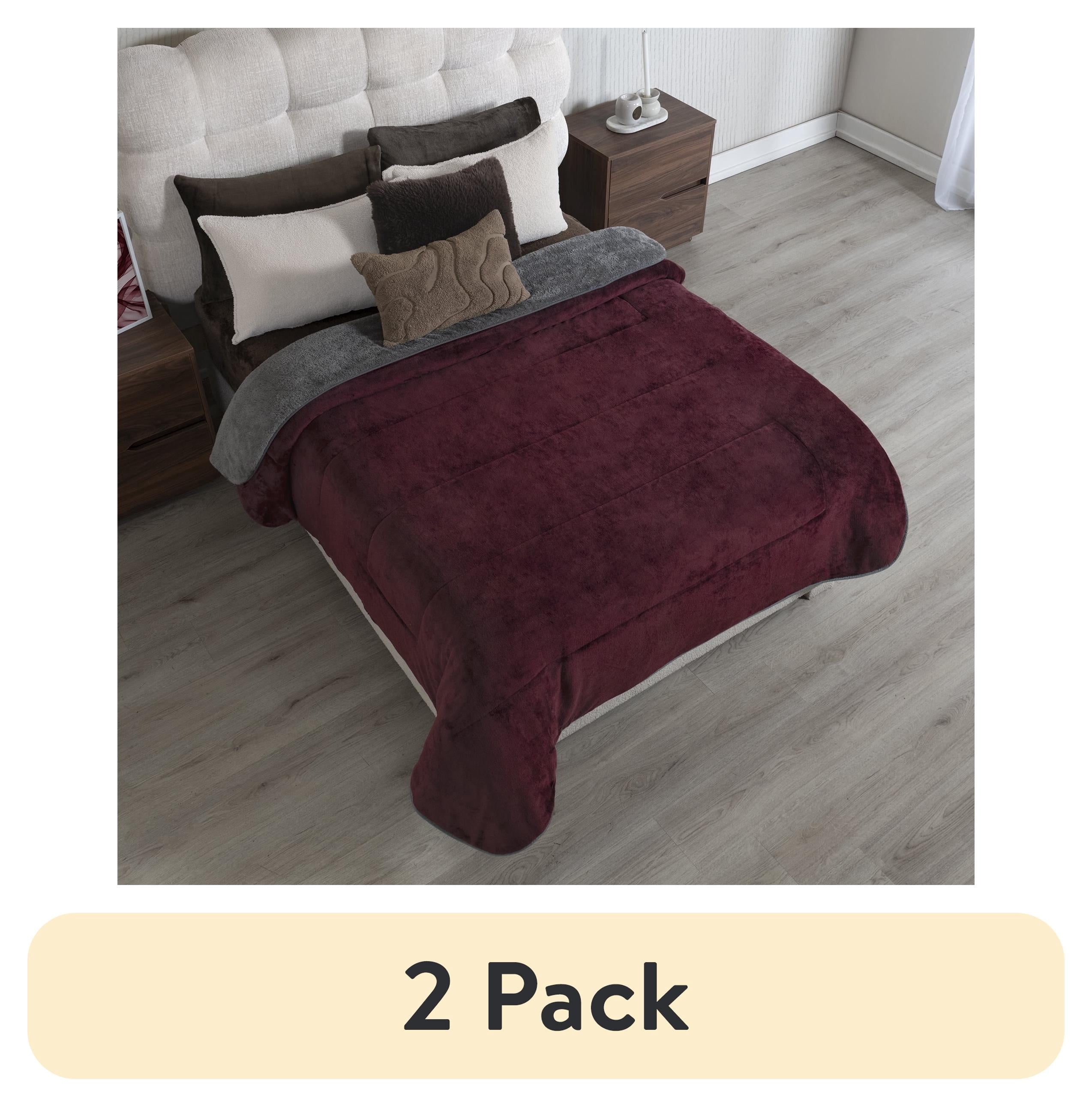 Gandy Machine (2 pack) Ultra-Soft Full XL / Queen Size Sherpa Blanket, Cozy and Warm ...