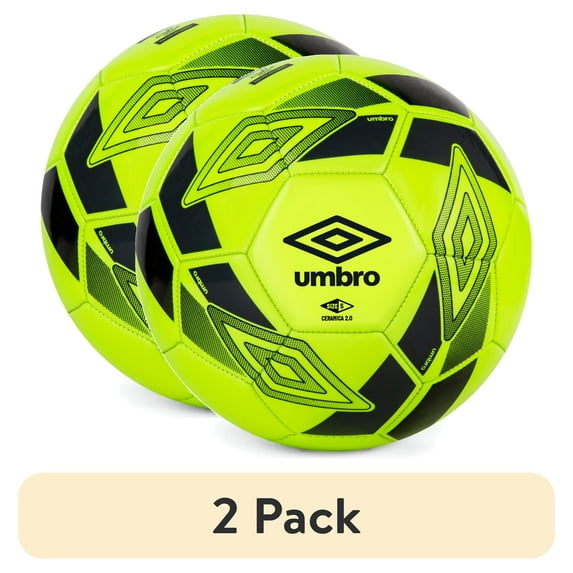 (2 pack) Umbro Ceramica 2.0 Size 5 Youth and Beginner Soccer Ball, Yellow