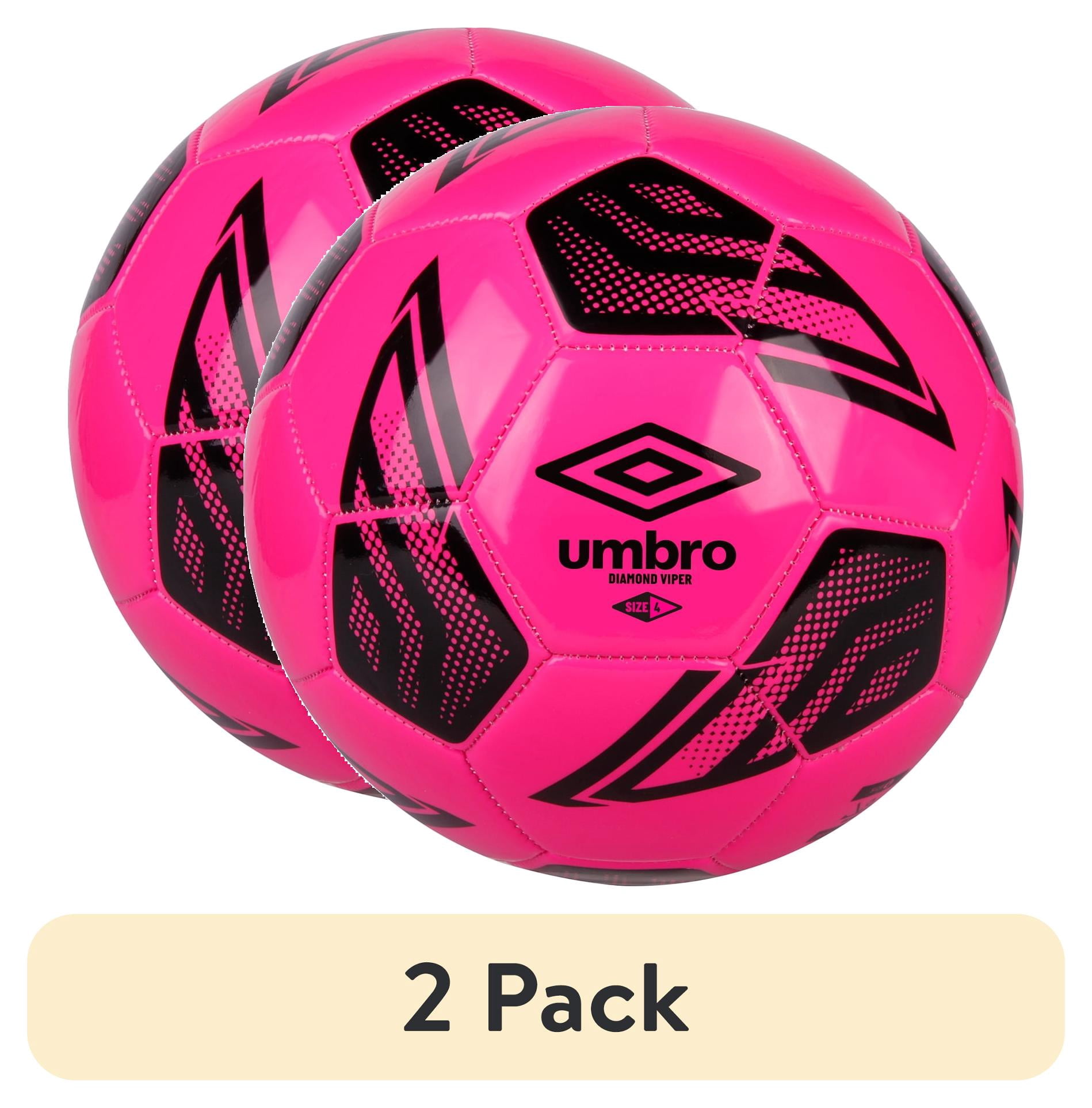 (2 pack) Umbro Diamond Viper Size 4 Soccer Ball, Pink