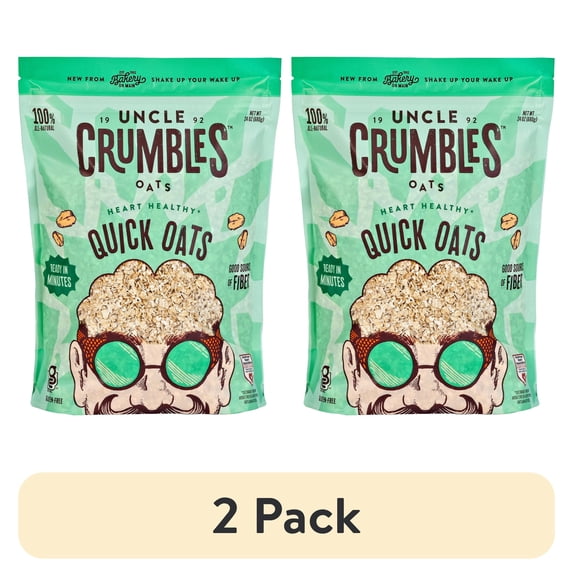 (2 pack) Uncle Crumbles Quick Oats - 24oz
