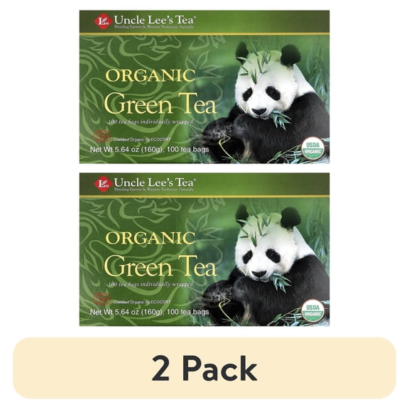 (2 pack) Uncle Lee's Organic Green Tea Bags - USDA Certified
