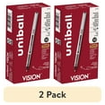 thumbnail image 1 of (2 pack) uniball Vision Rollerball Pens, Fine Point (0.7mm), Black Ink, 12 Count, 1 of 7