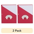 thumbnail image 1 of (2 pack) Universal Slash-Cut Pockets for Three-Ring Binders, Jacket, Letter, 11 Pt, Red, 10 Pack, 1 of 8