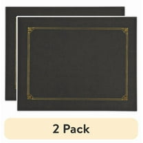 (2 pack) Universal UNV76895 8 in. x 10 in. A4 Certificate/Document Cover - Black (6/Pack)