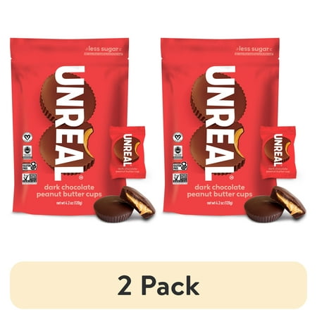(2 pack) Unreal Dark Chocolate Peanut Butter Cups 4.2 oz